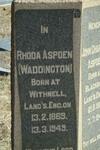 ASPDEN Rhoda nee WADDINGTON 1869-1949