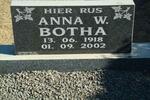 BOTHA Anna W. 1918-2002
