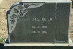 KRIEK H.S. 1905-1997