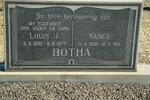 BOTHA Louis J. 1895-1977 & Nancy 1908-1991