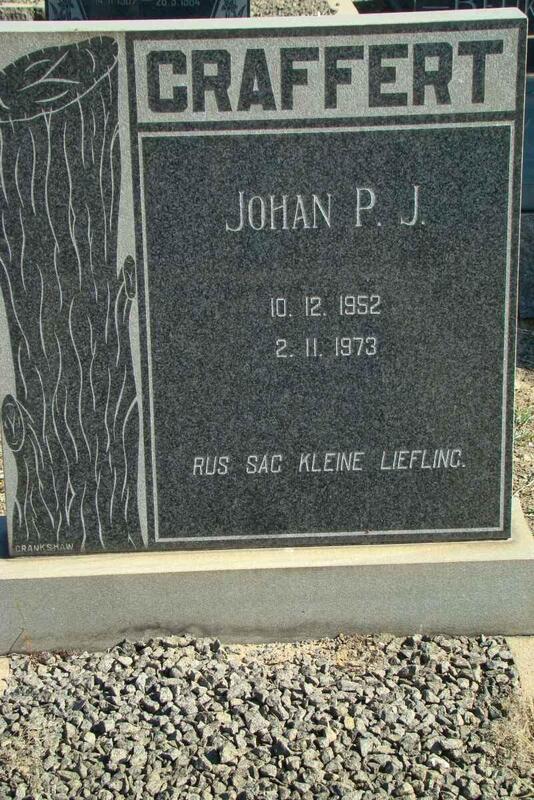 CRAFFERT Johan P.J. 1952-1973