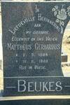 BEUKES Mattheus Gerhardus 1894-1968