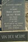 MERWE Maria Johanna, van der nee KOLBE 1886-1953