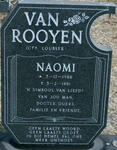 ROOYEN Naomi, van nee LOUBSER 1966-1991