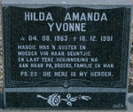 BELLING Hilda Amanda Yvonne 1963-1991