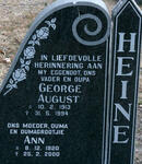 HEINE George August 1913-1994 & Ann 1920-2000