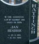 HATTINGH Jan Hendrik 1919-1994