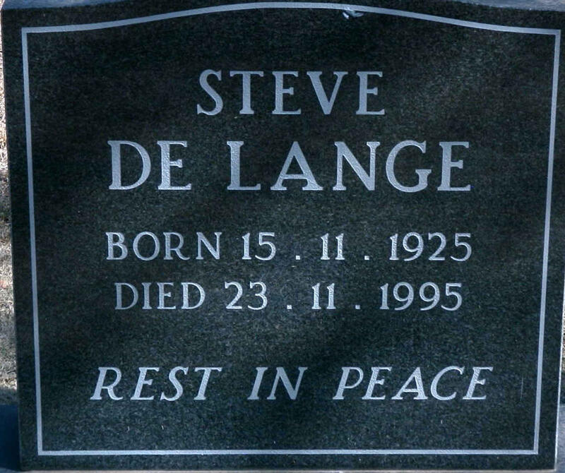 LANGE Steve, de 1925-1995