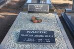 NAUDE David F. 1913-1991 & Francina Jacoba Maria 1917-2007