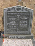PRETORIUS Louis Stephanus 1935-2000 & Hester Susara 1937-