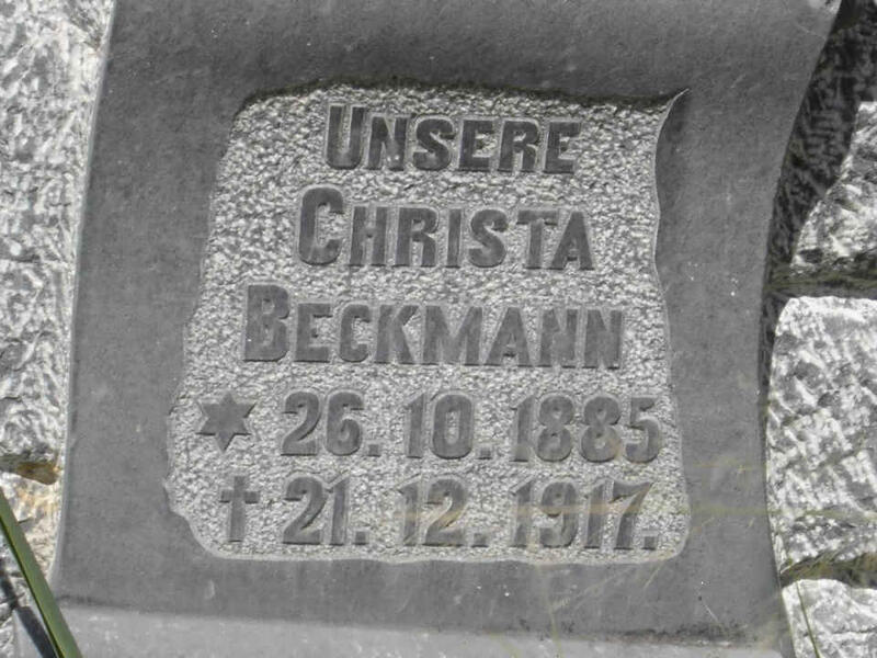 BECKMANN Christa 1885-1917