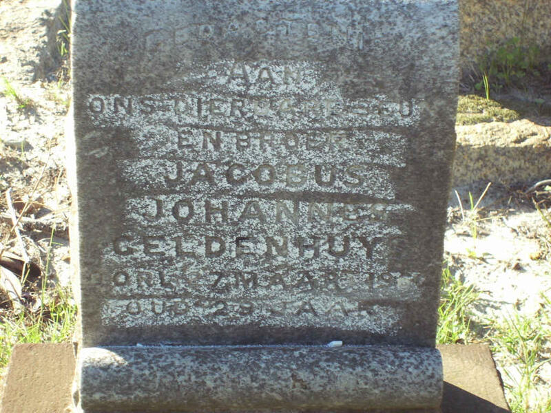 GELDENHUYS Jacobus Johannes  19??