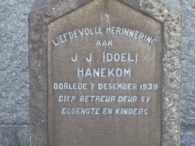 HANEKOM J.J.  -1939