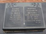 ROUX Daniël Petrus, le 1901-1974 & Martha Elizabeth SCHNEIDER 1904-1993