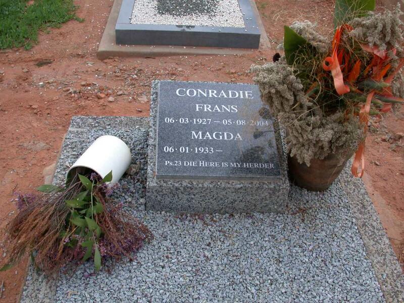 CONRADIE Frans 1927-2004 & Magda 1933-