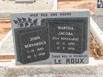 ROUX John Bernardus, le 1885-1959 & Martha Jacoba WOLFAARD 1892-1958