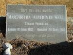 WAAL Margaritha Alberta, de nee PRINSLOO 1862-1953