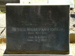 PANSEGROUW Hester Maria nee MALAN 1907-1960