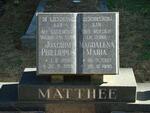 MATTHEE Joachim Phillippus 1896-1985 & Magdalena Maria 1907-1995