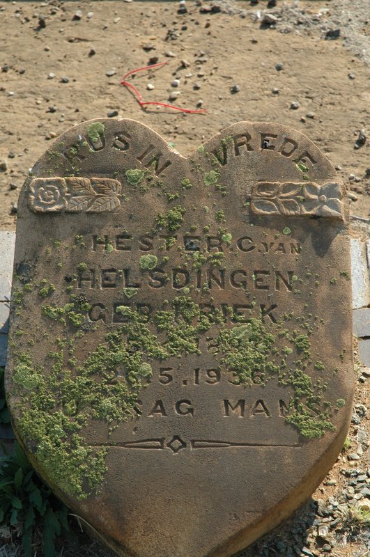 HELSDINGEN Hester C., van nee KRIEK 188?-1936
