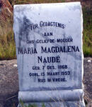 NAUDÉ Maria Magdalena 1868-1953