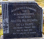HARPE Aletta Wilhelmina, de la nee NAUDE 1892-1953