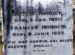 NORDEN Frances -1933 :: NORDEN Bettie -1939