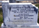 RENSBURG Daniel T., Jansen van 1866-1937 & Susanna M. ROUX 1872-1942