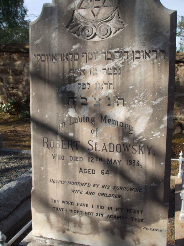 SLADOWSKY Robert  -1933
