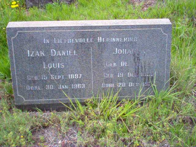GEYER Izak Daniel Louis 1897-1963 & Johanna DE WITT