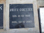 COETZEE Fritz 1922-2003