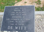 WITT Pieter G., de 1887-1974 & Johanna C. STEMMET 1898-1977
