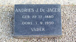 JAGER Andries J., de 1880-1950