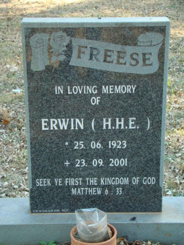 FREESE H.H.E. 1923-2001