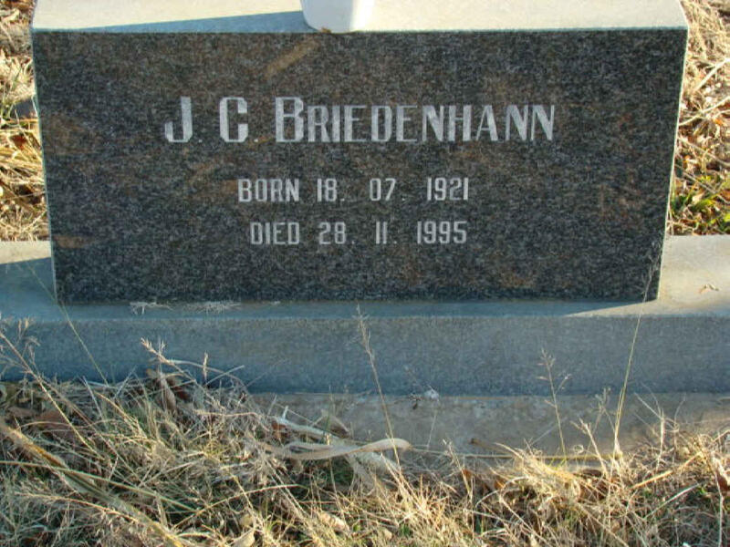 BRIEDENHANN J.C. 1921-1995