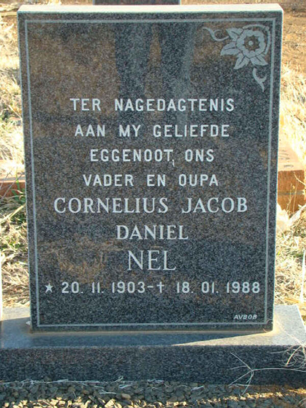 NEL Cornelius Jacob Daniel 1903-1988