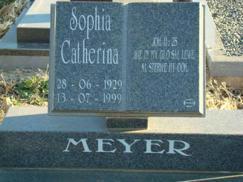 MEYER Sophia Catherina 1929-1999