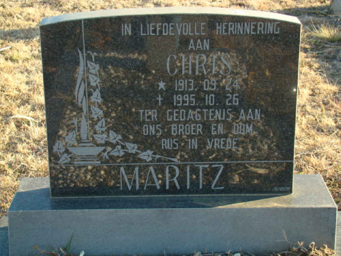 MARITZ Chris 1913-1995