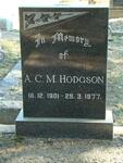 HODGSON A.C.M. 1901-1977