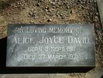 DAVID Alice Joyce 1911-1971