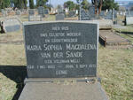 SANDE Maria Sophia Magdalena, van der nee VELDMAN formerly MEIJ 1892-1973
