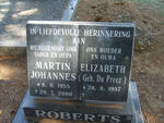ROBBERTS Martin Johannes 1955-2006 & Elizabeth DU PREEZ 1957-