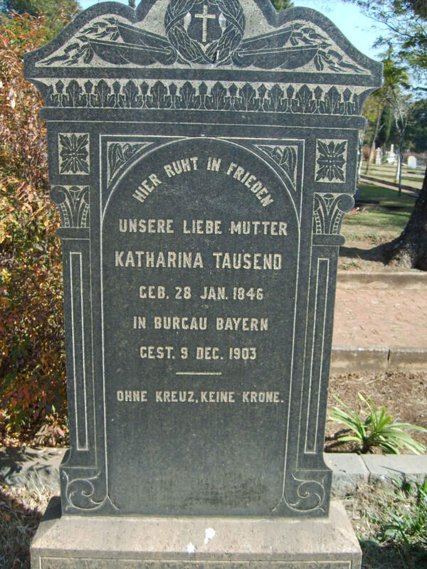 TAUSEND Katharina 1846-1903