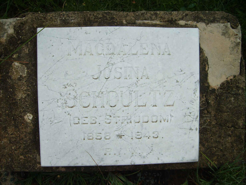 SCHOULTZ Magdalena Josina nee STRYDOM 1858-1943