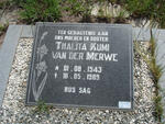 MERWE Thalita Kumi, van der 1943-1989
