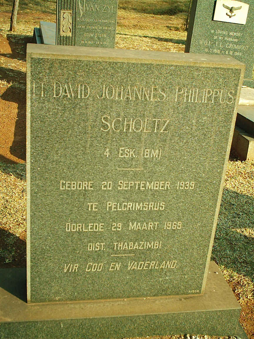SCHOLTZ David Johannes Philippus 1939-1969