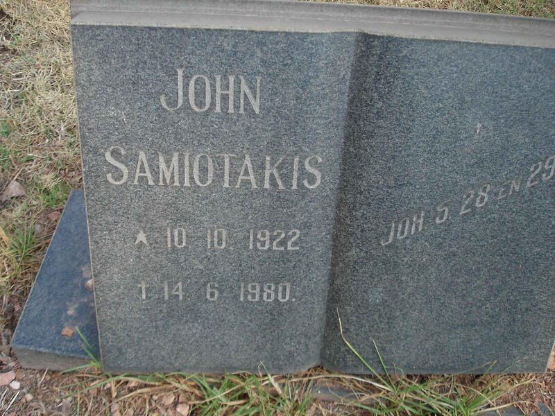 SAMIOTAKIS John 1922-1980