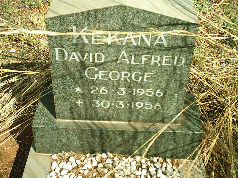 KEKANA David Alfred George 1956-1956