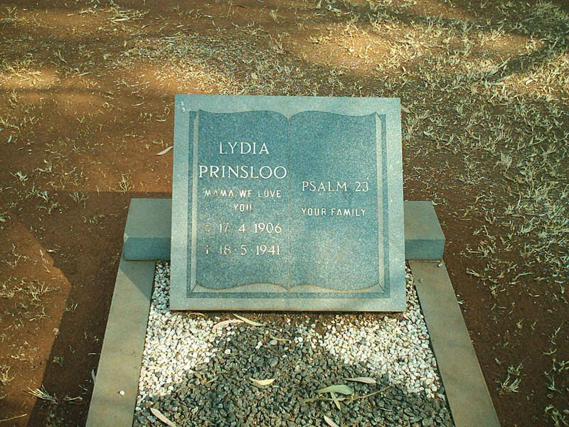 PRINSLOO Lydia 1906-1941