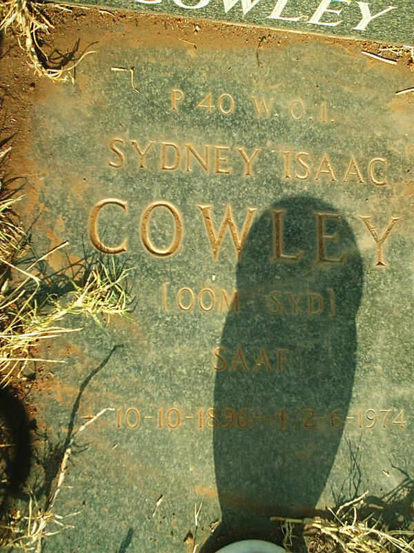 COWLEY Sydney Isaac 1896-1974